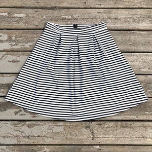 Black & White Striped Pinup Circle Skirt sz Large